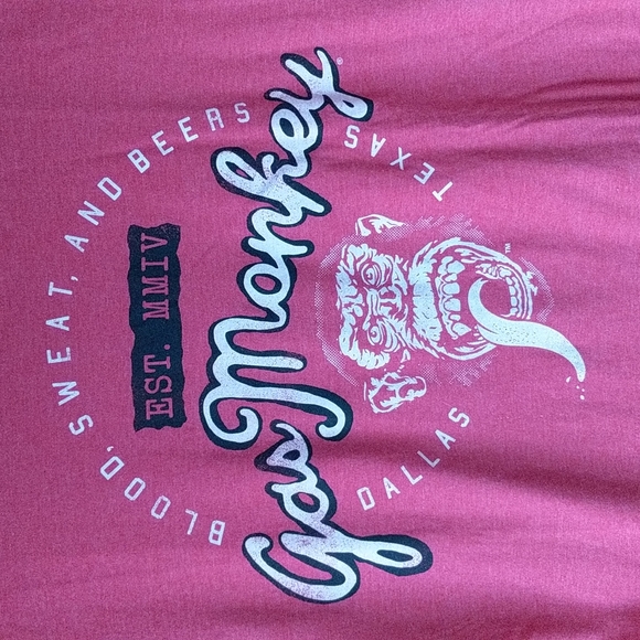 Gas Monkey: red/pink, short sleeve, graphic t-shirt. - Picture 2 of 3
